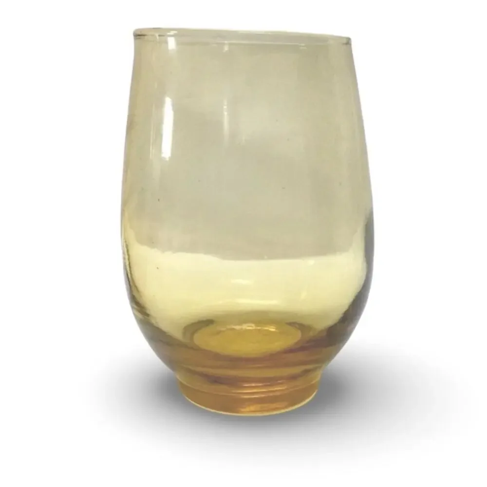Orange Ombre Stemless Wine Glasses